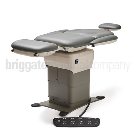 MTI 550 Podiatry Chair with Knee Break in Slate Seamless Upholstery - Programmable - 325Kg Rating - Image 3