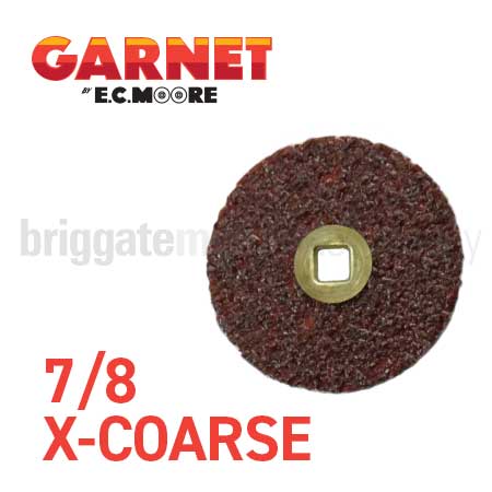 Moores Garnet Discs 7/8 Extra Coarse Pkt 200