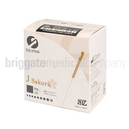 Seirin Acupuncture 'J' Needles 30g x 40mm Box 100