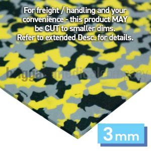 Multisoft 3mm Sheet Yellow/Black/Grey 1010mm x 900mm
