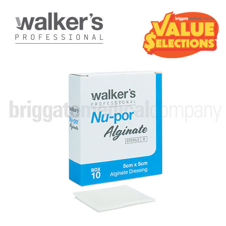 Walker's Nu-Por Alginate Dressing 5cm x 5cm Box 10