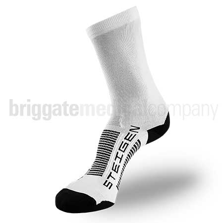 Steigen Performance Running Socks THREE-QUARTER LENGTH White Pair