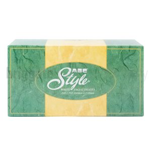 White Facial Tissues - ABC Style 2-Ply Box 200