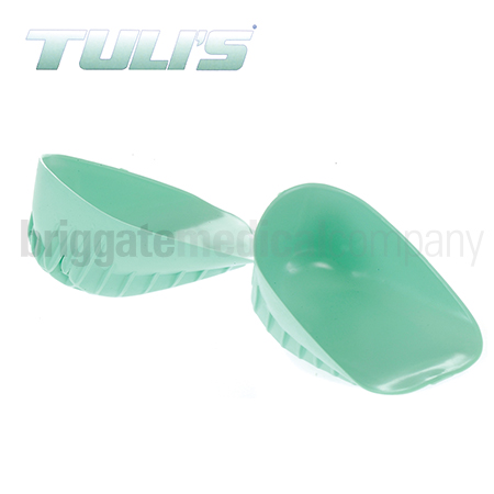 Tulis Heel Cups - Heavy Duty Green REGULAR Pair