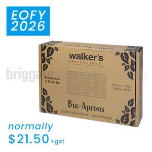 Walker's Plastic-Free Bio-Aprons White Box 100 Dispenser Pack