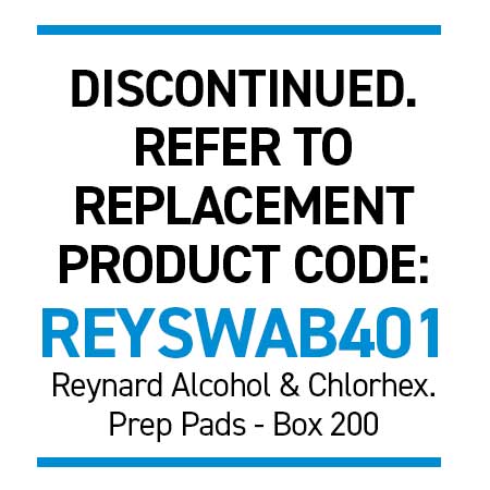 Chlorhexidine 2% in 70% Alcohol Prep Swabs Box 200