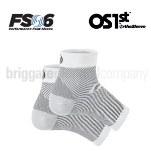 FS6 Performance Foot Sleeve White LARGE Pkt 2 (Arch Circum.23-33cm)