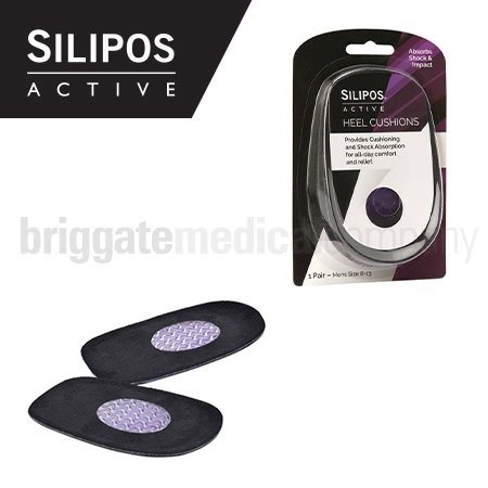 Silipos Active Heel Cushions Womens Pair Fits US Womens Size 6-10