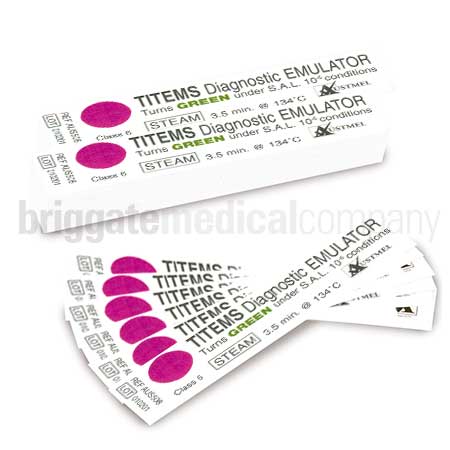Titems Steam Diagnostic Emulators Class 6 Indicator Strips Pkt 250