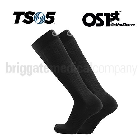 OS1st TS5 Travel Socks Black X-Large Pair