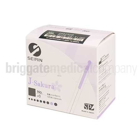 Seirin Acupuncture 'J' Needles 25g x 30mm Box 100