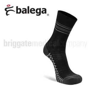 Balega Silver Socks Mini Crew Black LARGE Pair (W:11-13 | M:9.5-11.5)