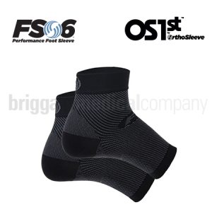 FS6 Performance Foot Sleeve Black MEDIUM Pkt 2 (Arch Circum.18-26cm)