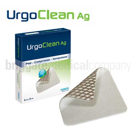 Urgoclean Ag (Silver) Poly Absorbent Dressing 6cm x 6cm Box 10