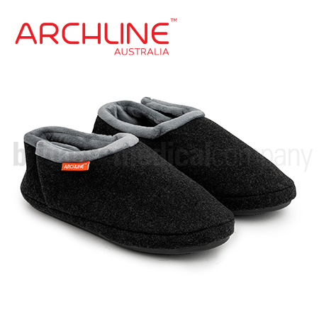 Archline Slippers Closed-Back Charcoal Pair (Euro 40 | US W9/M7 | UK W7/M5)