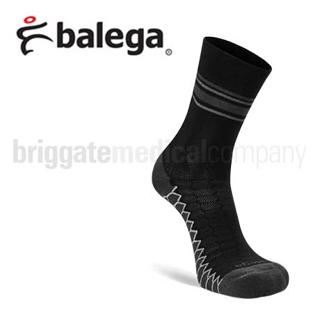 Balega Silver Socks Mini Crew Black LARGE Pair (W:11-13 | M:9.5-11.5)