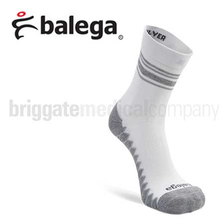 Balega Silver Socks Mini Crew White LARGE Pair (W:11-13 | M:9.5-11.5)