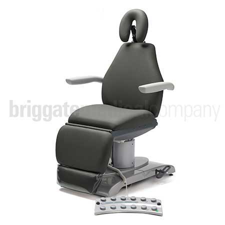 Callisto 240HD Podiatry Chair in SEAMLESS Slate Grey Upholstery with 240kg Rated Lift Capacity