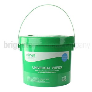 Clinell Universal Wipes Bucket 225 (Sanitising and Disinfecting)