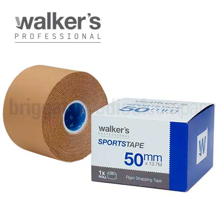 Walker's Premium Rigid Sportstape - Tan 50mm x 13.7m Roll