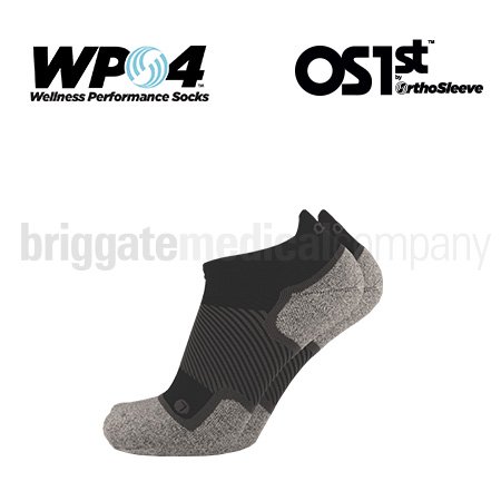 OS1st WP4 Wellness Performance Socks NO SHOW Black X-Large Pair
