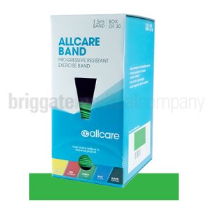 Allcare Band 1.5M Lengths Green Dispenser Box 30 (Resistance: Firm)