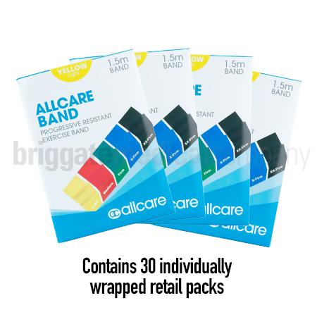 Allcare Band 1.5M Lengths Red Dispenser Box 30 (Resistance: Medium) - Image 2