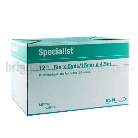 Specialist 7368 (6') Plaster of Paris (P.O.P) Bandage 15cm x 4.5m Box 12