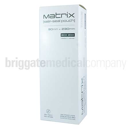Matrix Self-Seal Pouches 90 x 230mm Box 200