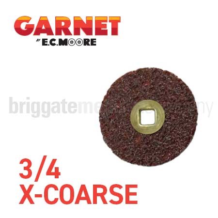Moores Garnet Discs 3/4 Extra Coarse Pkt 200