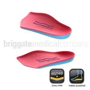 Formthotics 232-2 3/4 Length, Dual Density Blue/Red X-SMALL Pair