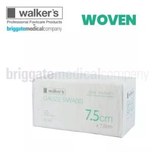 Walker's 8-Ply WOVEN Gauze Swabs 7.5cm x 7.5cm Pkt 200