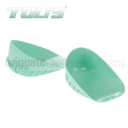 Tulis Heel Cups - Heavy Duty Green LARGE Pair