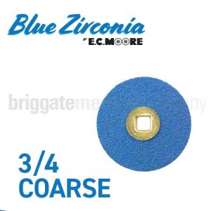 Moores Blue Zirconia Discs 3/4 Coarse Pkt 200