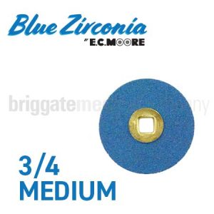 Moores Blue Zirconia Discs 3/4 Medium Pkt 200