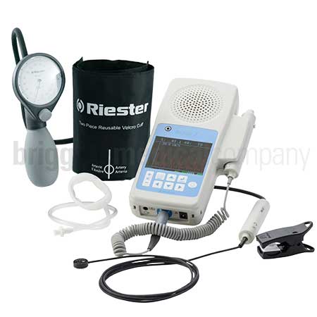 Hadeco Bidop 7 T.B.I. Kit containing a Bidop 7 Doppler, PG-30 PPG Probe and Riester Sphygmo with Adult & Digital Cuffs