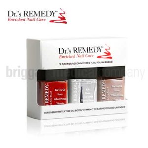 Dr.'s Remedy Trio Box Gift Set 2 Consisting Of: Rescue Red, Poised Pink Champagne, Total 2-in-1 Base/Top Coat