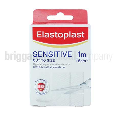Elastoplast 46040 Sensitive 1M x 6cm (10 x Cut to size dressings - 6cm x 10cm)