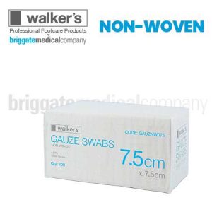 Walker's NON-WOVEN Gauze 7.5 x 7.5cm Pkt 200 4-Ply