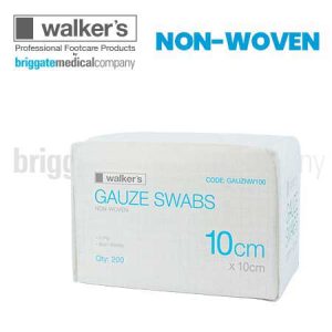 Walker's NON-WOVEN Gauze 10 x 10cm Pkt 200 4-Ply