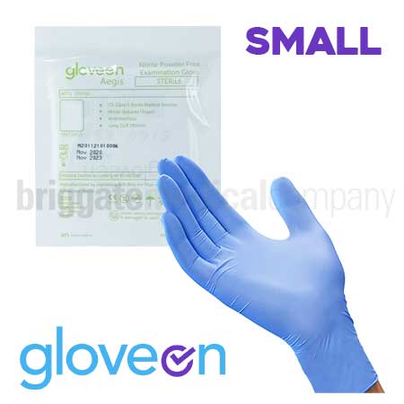 GloveOn Aegis Nitrile Gloves Sterile SMALL Pair