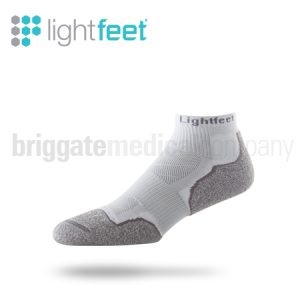 Lightfeet Evolution Socks Mini Crew White MEDIUM (W:9.5-11.5 M:8.5-10.5) Pair