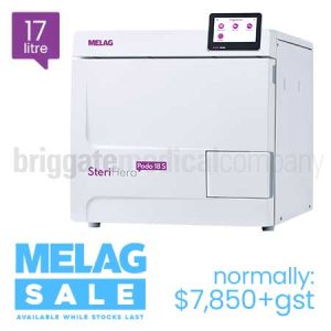 Melag 17L SteriHero Podo 'S' Class Autoclave with USB Documentation Interface