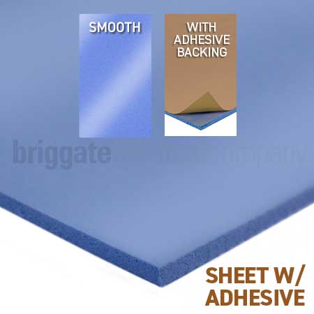 PPT2 602 1.6mm Blue Smooth WITH ADHESIVE BACKING 30cm x 1M Sheet