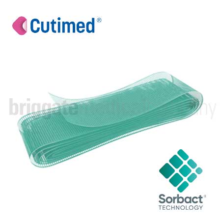Cutimed Sorbact Ribbon Gauze 2cm x 50cm Box 20