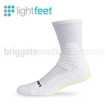 Lightfeet Netball Socks Half Crew White LARGE (W:12+) Pair