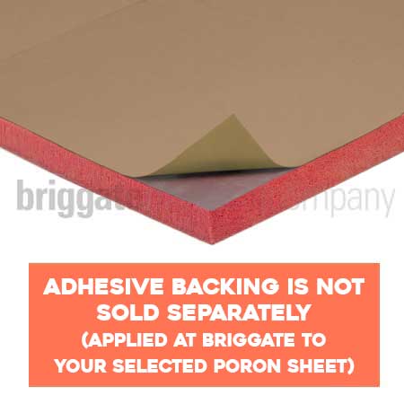 Additional Adhesive Backing for PORON SHEETS - 30cm x 1.35M (NOT SOLD SEPARATELY - applied to your selected PORON sheet at Briggate)