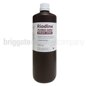 Povidone-Iodine Antiseptic Solution 10% 500ml (Riodine & Betadine Are Brands of Povidone-Iodine)
