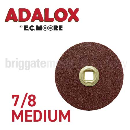 Moores Adalox Sanding Discs 7/8 Medium Pkt 200