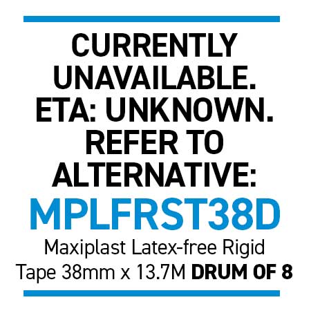 Greentech Rigid Sportstape 38mm x 13.7M DRUM OF 8 ROLLS (LATEX-FREE, BIODEGRADABLE ADHESIVE, COMPOSTABLE TAPE)